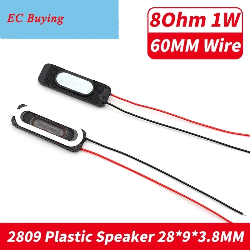 5Pcs/lot 2809 Notebook Mirco Speaker Computer Horn 1W 8Ohm 2809 Loud Speaker 8 Ohms 1 Watt 8R 1W 28*9*4MM