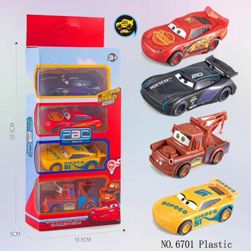 Disney Pixar Cars tout-terrain véhicule à rappel ensemble de jouets alliage foudre McQueen modèle voiture véhicule de jeu cadeau éducatif pour les enfants