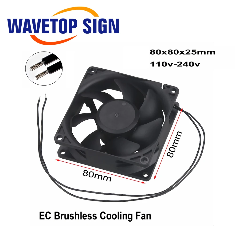 

Вентилятор охлаждения WaveTopSign EC Brushless EC6025 EC8025 EC9225 с шарикоподшипником и гидравлическим подшипником, 1.5-6 Вт, 80-240 В переменного тока, для деталей машин