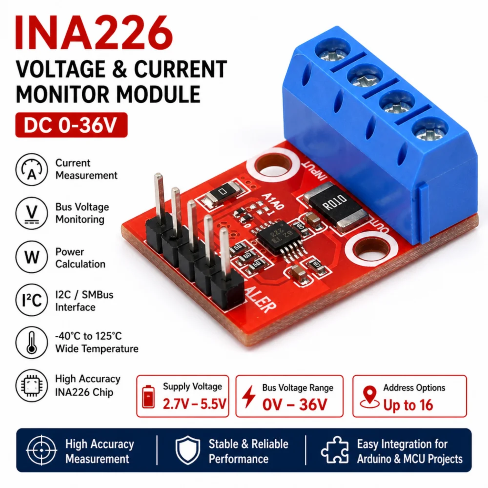�y�Z�[�����zINA226 DC 0-36V �d������ѓd�����W���[�� Arduino �Ή��Z���T�[���W���[�� I2C �C���^�[�t�F�[�X