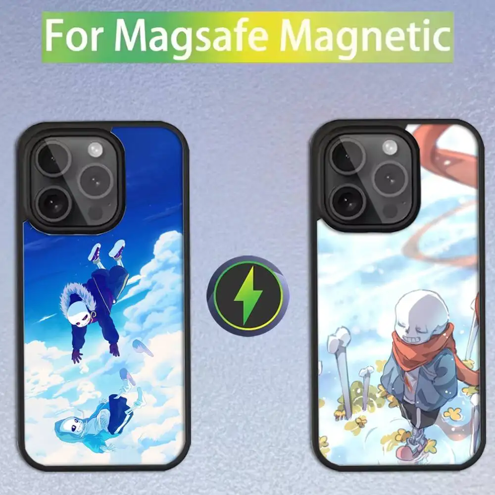 

U-Undertale Sans doggo Phone Case For iPhone 17,16,15,14,13,12,11,Pro,Max,Plus,Mini,SE Magsafe Magnetic Wireless Charging