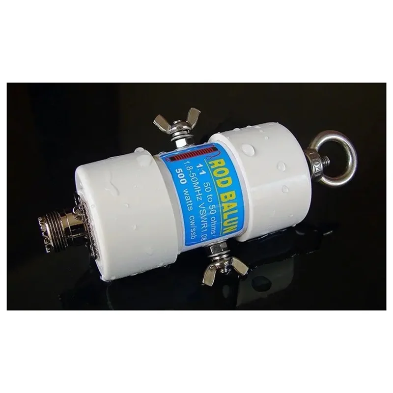 QWE-500W 1:1 Balun مقاوم للماء لـ 160M - 6M Bands (1.8 - 50Mhz) مقاوم للماء DIY هوائي V مقلوب هوائي الموجات القصيرة Balun