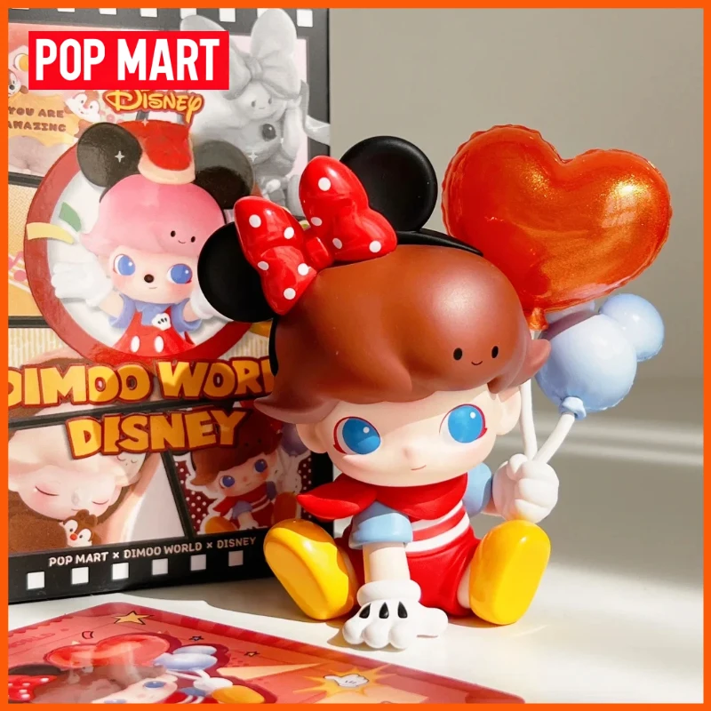 POP MART DIMOO WORLD x DISNEY Series Blind Box Guess Bag Mystery Box Toys Doll Cute Anime Figure Desktop Ornaments Gifts