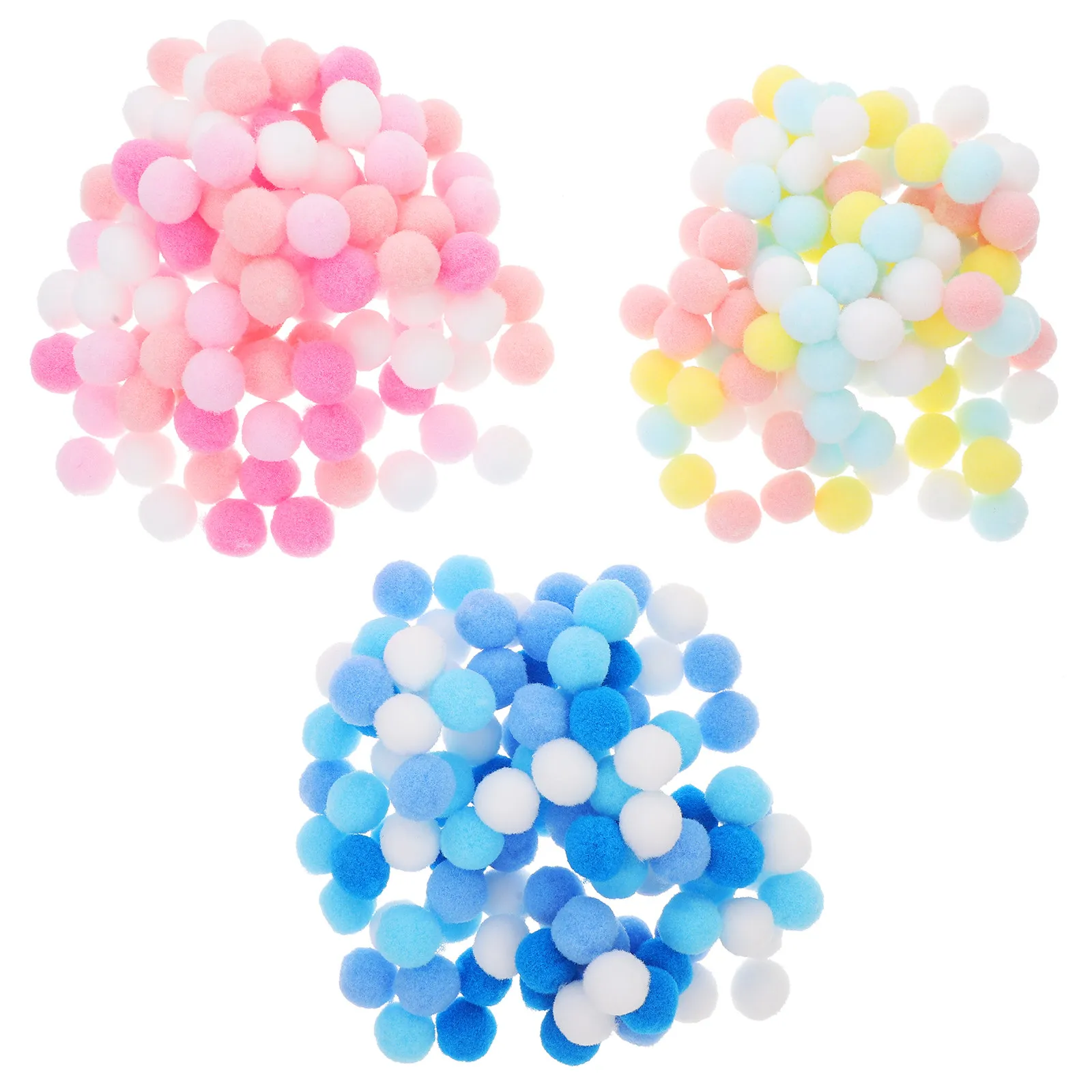 

100Pcs Multicolor Pom Pom Balls Assorted Sizes 2Cm 3Cm 4Cm 5Cm for DIY Craft Projects Home Decor Party Supplies Yarn Craft