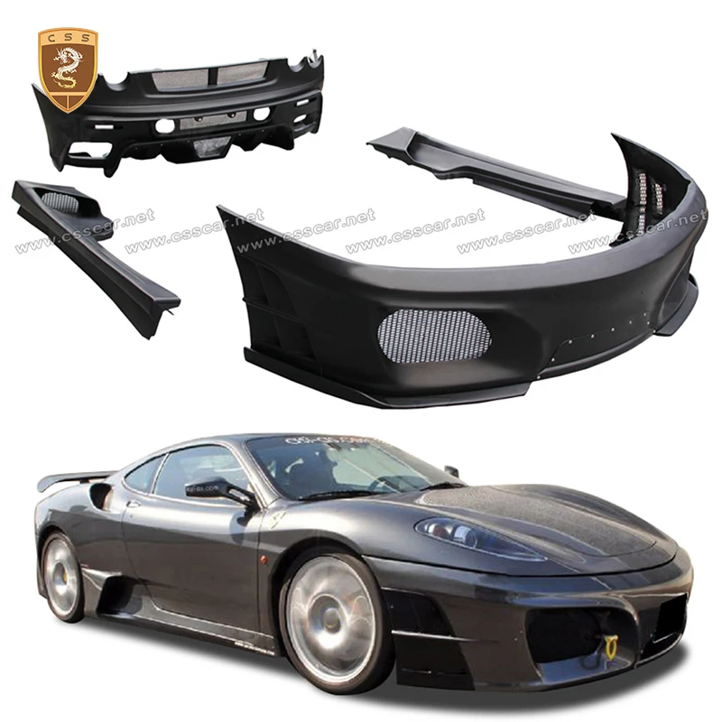 

Car Front Wide Bumper Lip Rear Diffuser FRP Bodykits For Ferrari F430 Tuning ASI Style Auto Fiberglass Exterior Accessory