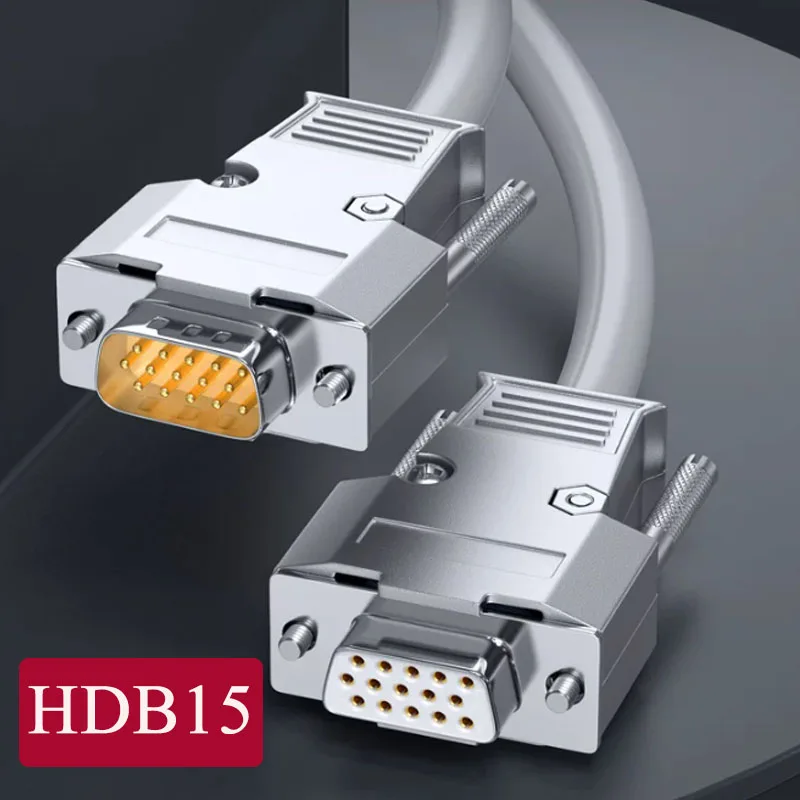 High Flexibility 3Row 15Pin DB15 Connection Line Industrial Grade HDB15 Extension Cord VGA Drag Chain Cable for CNC/robotic Arms
