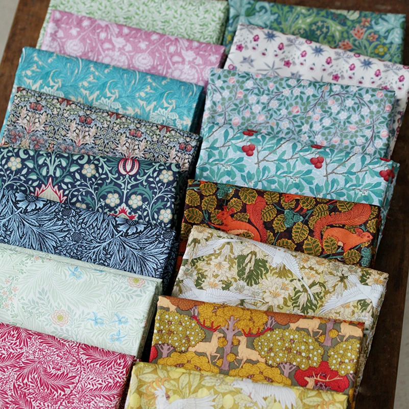 Morris Fabric Ethnic Cotton Sewing Patchwork Accessories Vintage Home Decor Textile Per Meter