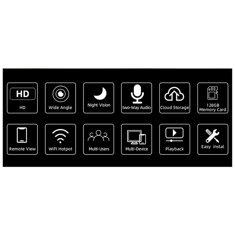 1080p-ワイヤレスホームカメラ-360-度回転ミニカメラナイトビジョン-140-度広角レンズレコーダーウェブカメラ