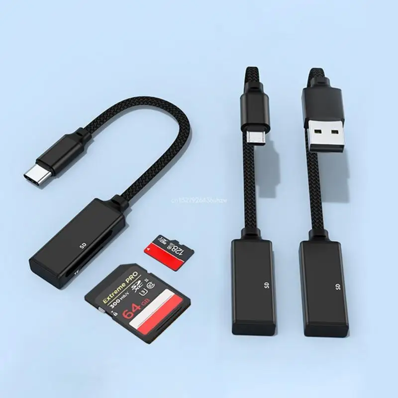 Mini Memory Card Reader 2 in 1 Card Reader USB Type C Micro USB Card Reader TFSD Carder Reader for Laptop Phone Tablet Dropship