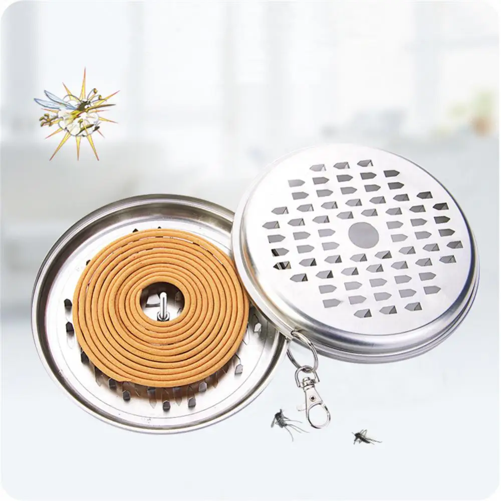 Hanging Mosquito Coil Holder Portable Metal Incense Holder With Spring Buckle For Home Outdoor Summer Mosquito Repellent Tool