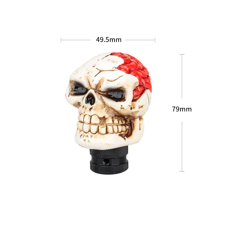 Universal Skull Head Manual Car Gear Stick Shifter Knob Shift Lever Handle