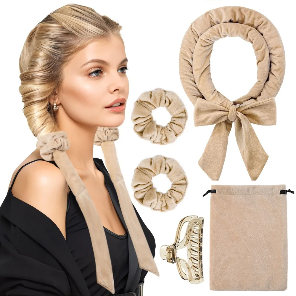 

5 шт., без нагрева, щипцы для завивки волос с повязкой на голову для хранения, щипцы для завивки волос без нагрева, ленивые ролики, мягкие щипцы для сна, щипцы для завивки волос, инструменты для укладки волос