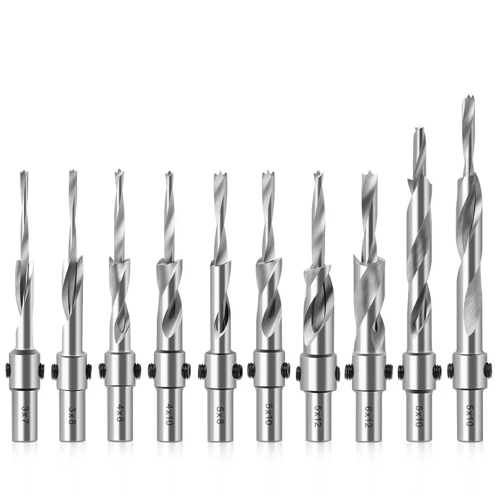 Countersink ขั้นตอนเจาะบิตงานไม้หัว Countersunk สลัดเจาะรูเปิด HSS Quick ที่มีประสิทธิภาพเจาะเครื่องมือ