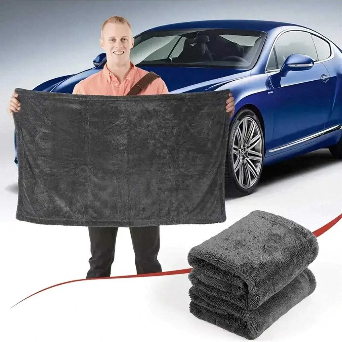 Toalha de microfibra para limpeza de carros - Pano absorvente e profissional para limpeza de vidros e detalhes de veículos, para manutenção doméstica e automotiva.