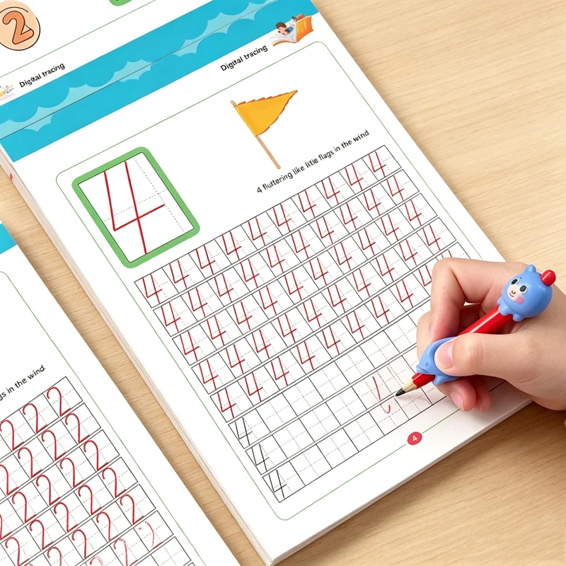 Preschool Number Workbook: 0-50 Tracing & Counting – 32 Pages for Home Learning