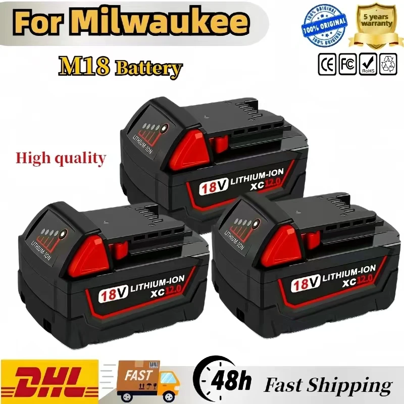 

For Milwaukee 18V 9000mAh original Li-Ion Replacement Battery 48-11-1815 M18B2 M18B4 M18B5 M18B M18B9 M18BX L50 48-11-1860