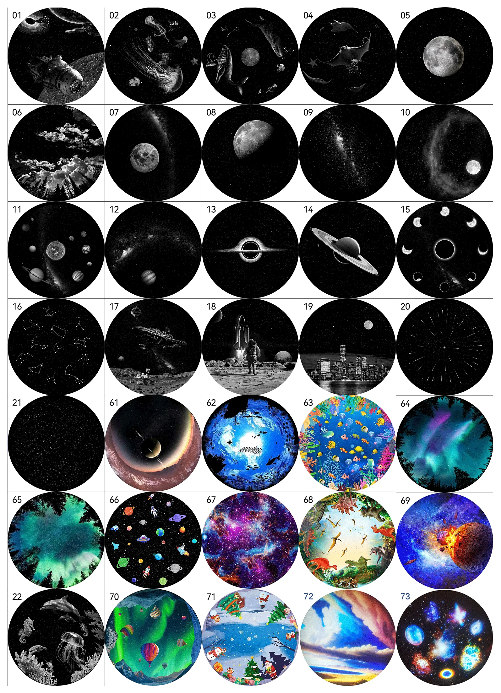 pococo-moon-and-stars-series-projecteur-d'etoiles-de-galaxie-disques-de-veilleuse-motifs-de-galaxie-realistes-projecteur-non-inclus