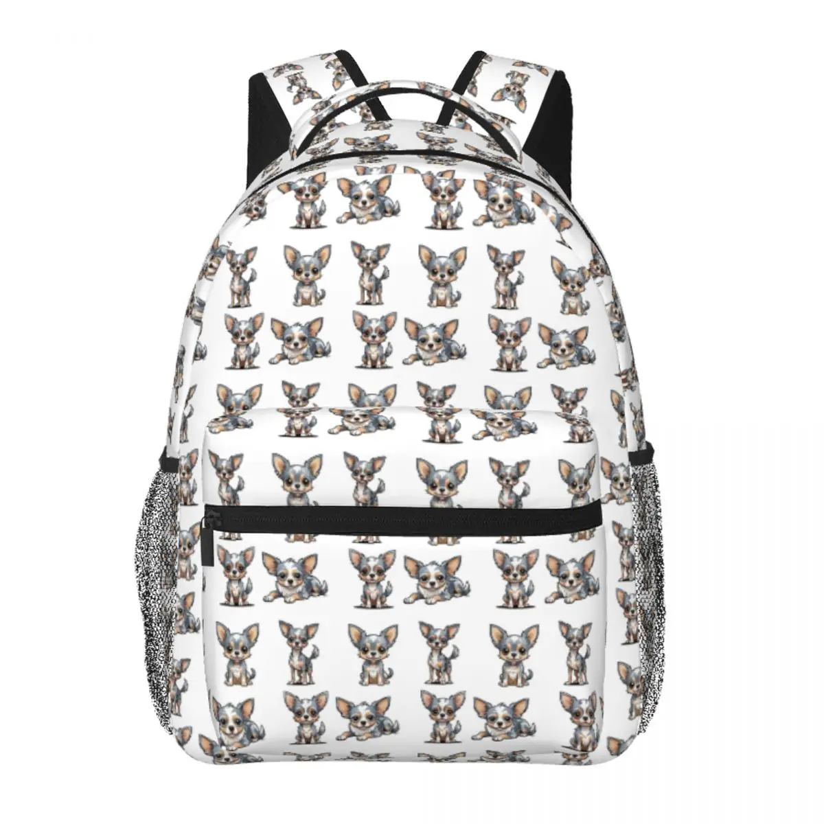 Mochila con diseño de perros Chihuahua de color azul Merle, mochila para estudiantes, niños y niñas, mochila escolar para niños, bolsos de hombro para ordenador portátil para hombres y mujeres