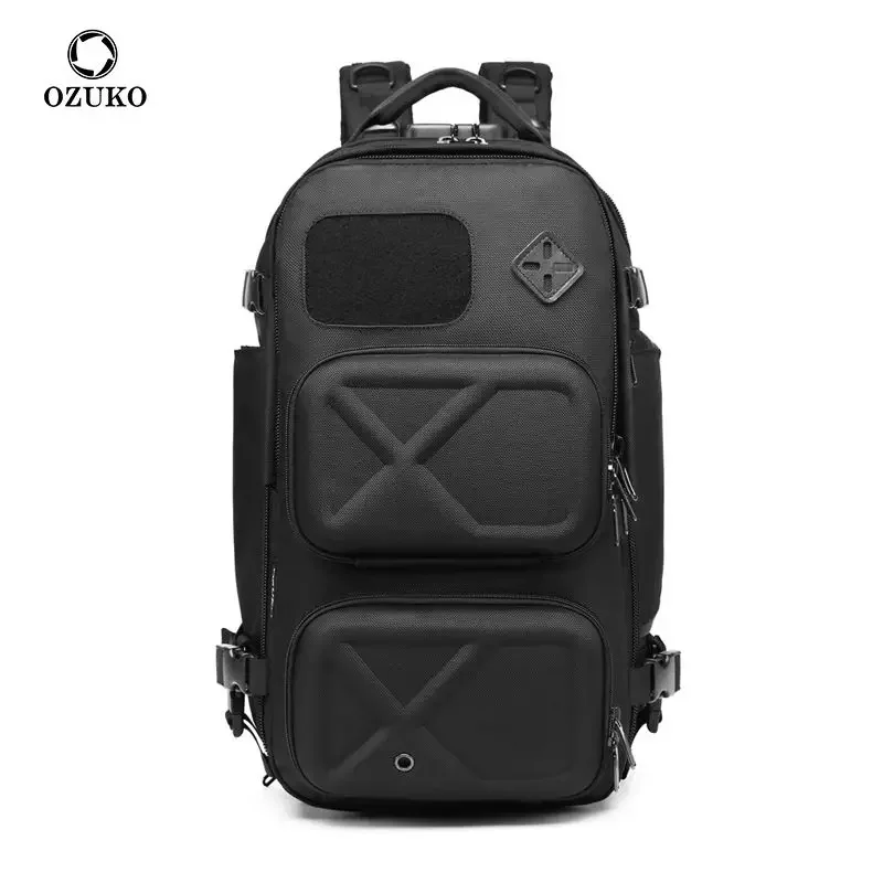 

OZUKO Men Backpack Anti-theft 17 Inch Multifunction Laptop Business Waterproof Backpack USB Outdoor Travel Bachion Bag Mochila