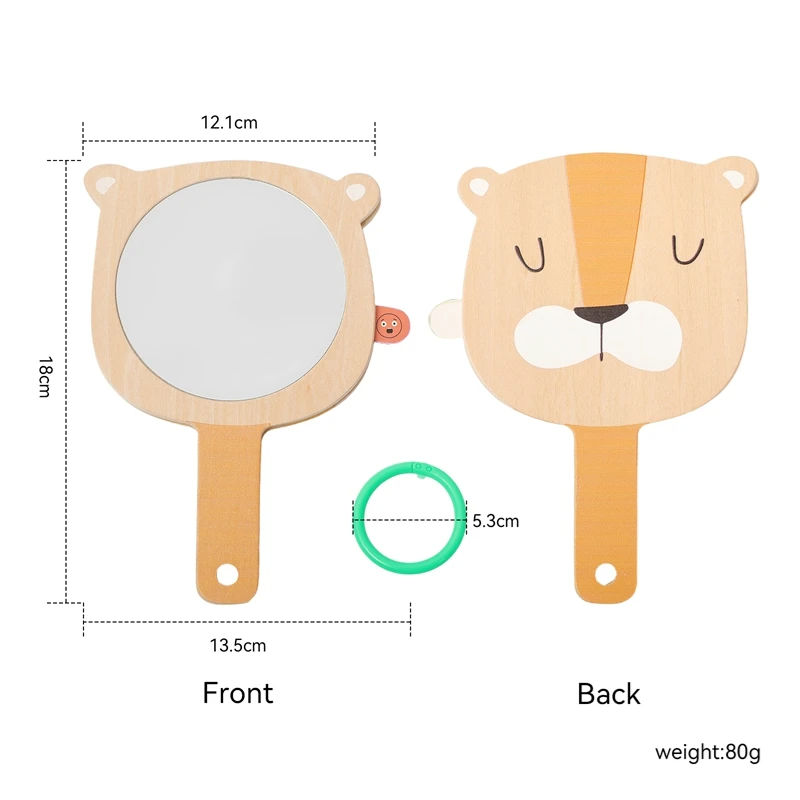 Детское зеркало Монтессори с эмоциональным осведомленностью, деревянные игрушки, сенсорные игрушки для раннего образования детей, обучающие пособия для дошкольников, подарки
