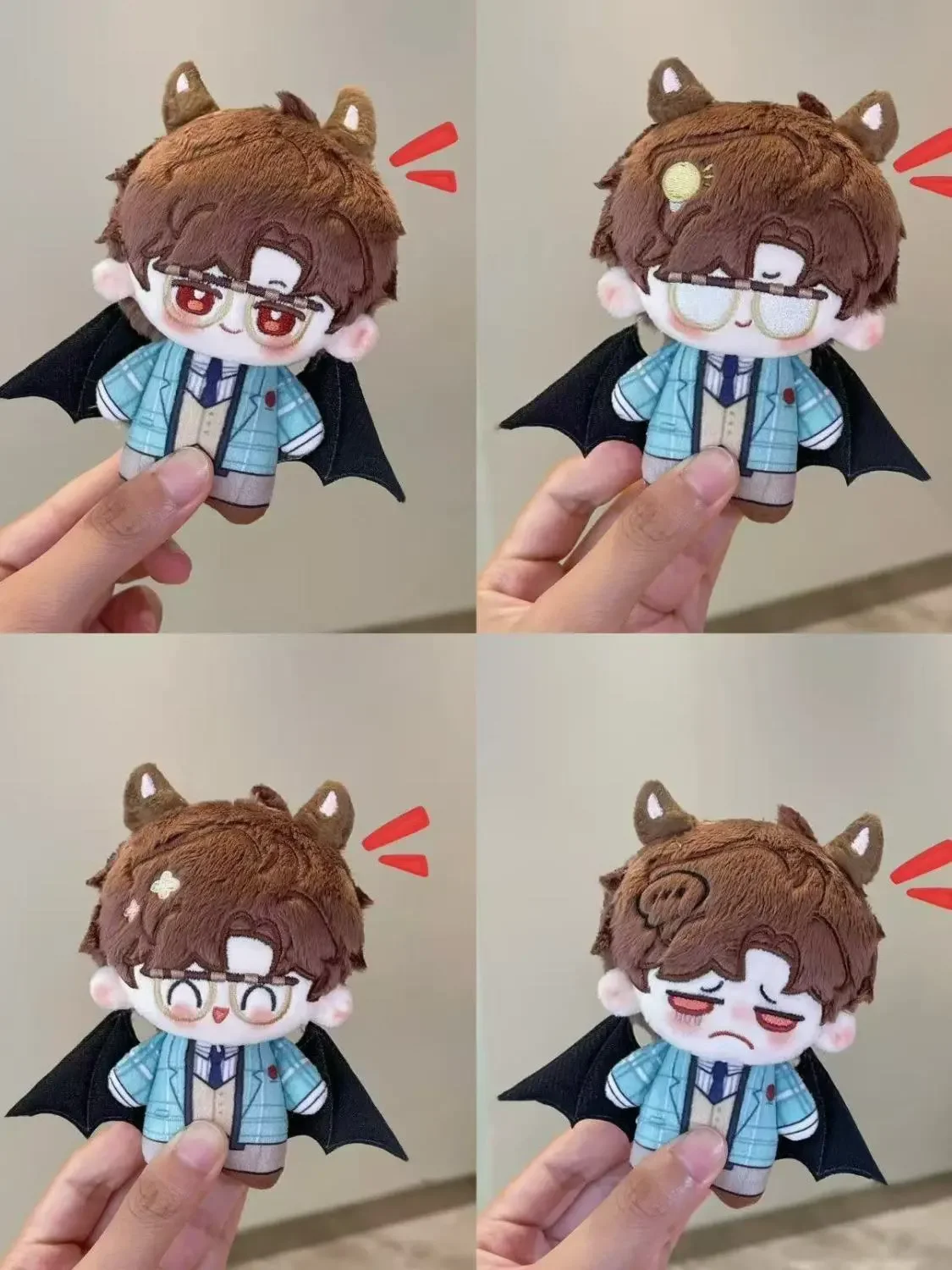 Farcito 10 cm Anime Luce e Notte Lu Chen Stampa Cartoon Peluche Bambola Giocattolo COS Dress-up Bambini Adulti Regali in cotone da collezione