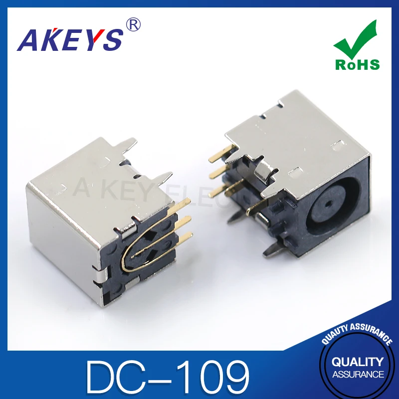 5pcs DC Female DC-102 Horizontal Five Pin Plug-in 12.3 * 10 Laptop Power Socket Gold Plated Interface DC-093