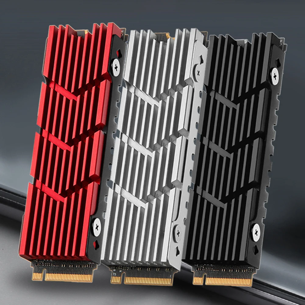 

M.2 2280 SSD Radiator Heat Sink Hollow SSD Heatsink NVME NGFF Aluminum Alloy with Thermal Silicone Pad for PS5 Game Console