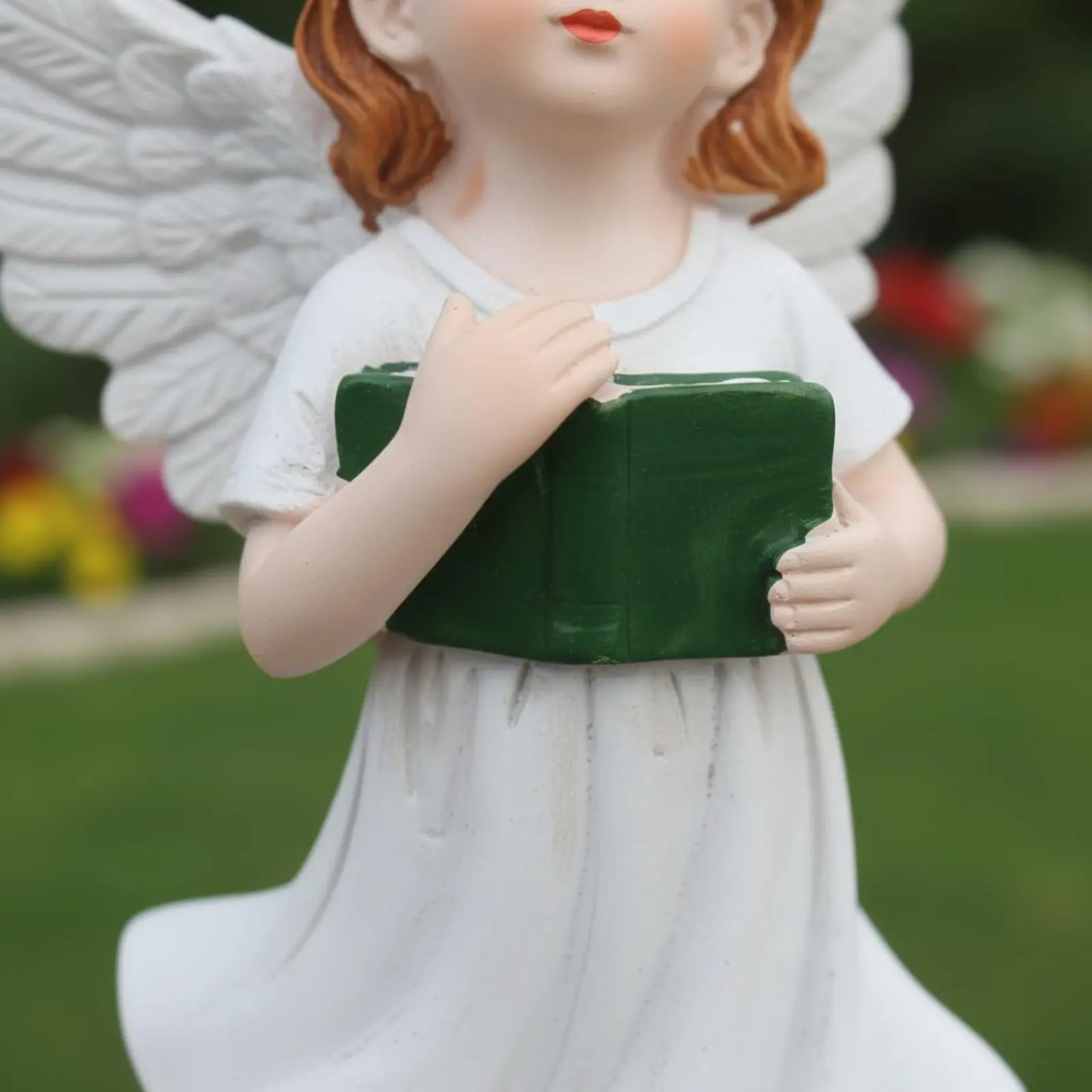 

3 Pieces White Angel Garden Figurines Miniature Angel Stake Decoration Cherub Ornament Stake Whimsical for Courtyard, Lawn