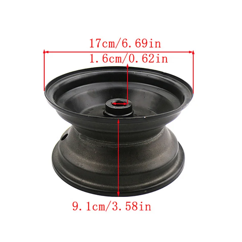 6 inch Iron Wheel 3 hole Rims For Small ATV Go Kart Buggy Razor Scooter Lawn mower 13X5.00-6 145/70-6 tires Wheels Accessories