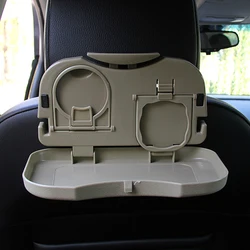 Car Tray Food Car Stand Rear Seat Beverage Rack Water Drink Holder Bottle Travel Mount Accessory Foldable Meal Cup Desk Table