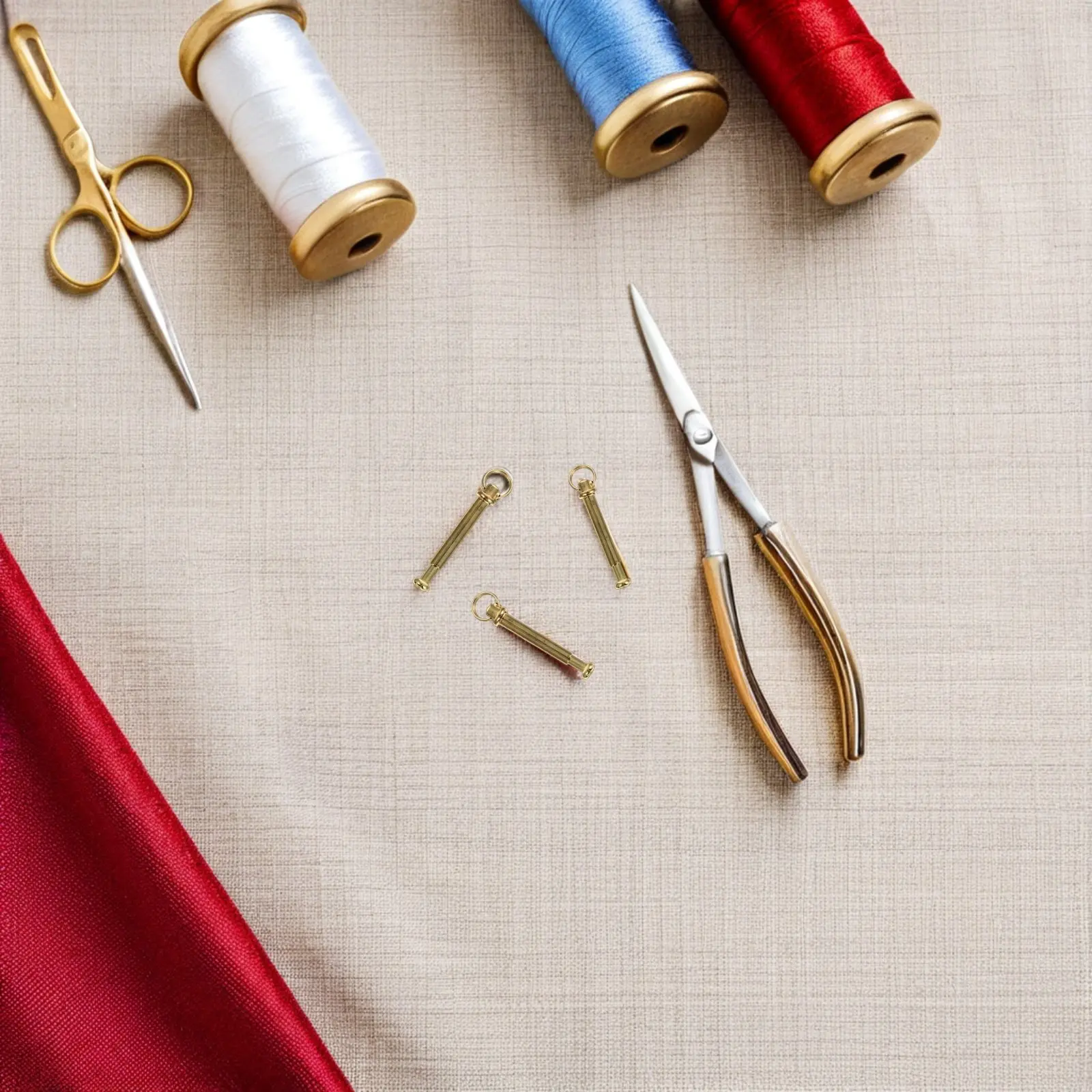 12Set Gold Plated Folding Fan Rivets Nuts Fasteners for DIY Handmade Bamboo Paper Fans Repair Craft Kit Decorative Fan Pendants