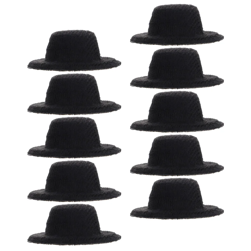 10 Pcs Jazz Hat Accessories Mini Tiny Hats Miniature Decoration For Party Pretend Play Toy Model Duck Little