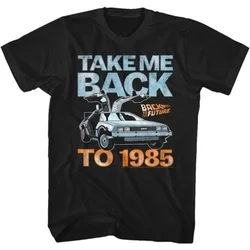 Back To The Future Vintage Car GRAPHIC Printed T-Shirt  100% Cotton Men's  Clothing for Summer T Shirt Fashion Trend T-Shirt