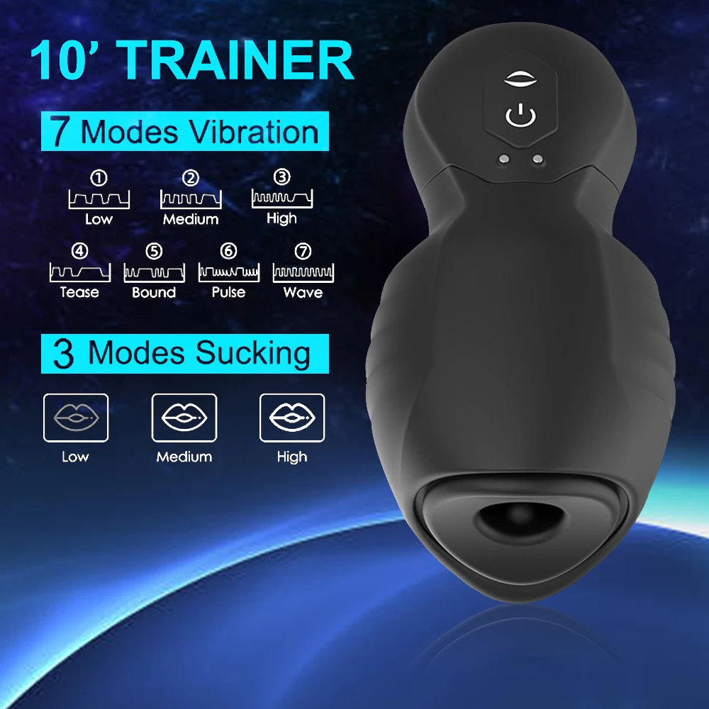 Automatic Male Masturbator Vagina Pussy Sucking Vibration Massager Real Penis Blowjob Masturbation Cup Adult Sex Toys For Men18