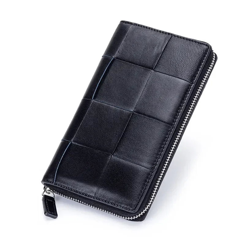 2024 New Fashion Genuine Leather Women Long Wallets Real Leather Female Luxury Brand Design Clutch Girl Lady Gift Cash Purse