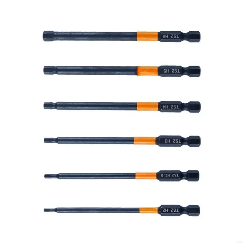 6/7pcs 50/100mm Impacto Head Allen Wrench Bit Bit Bit