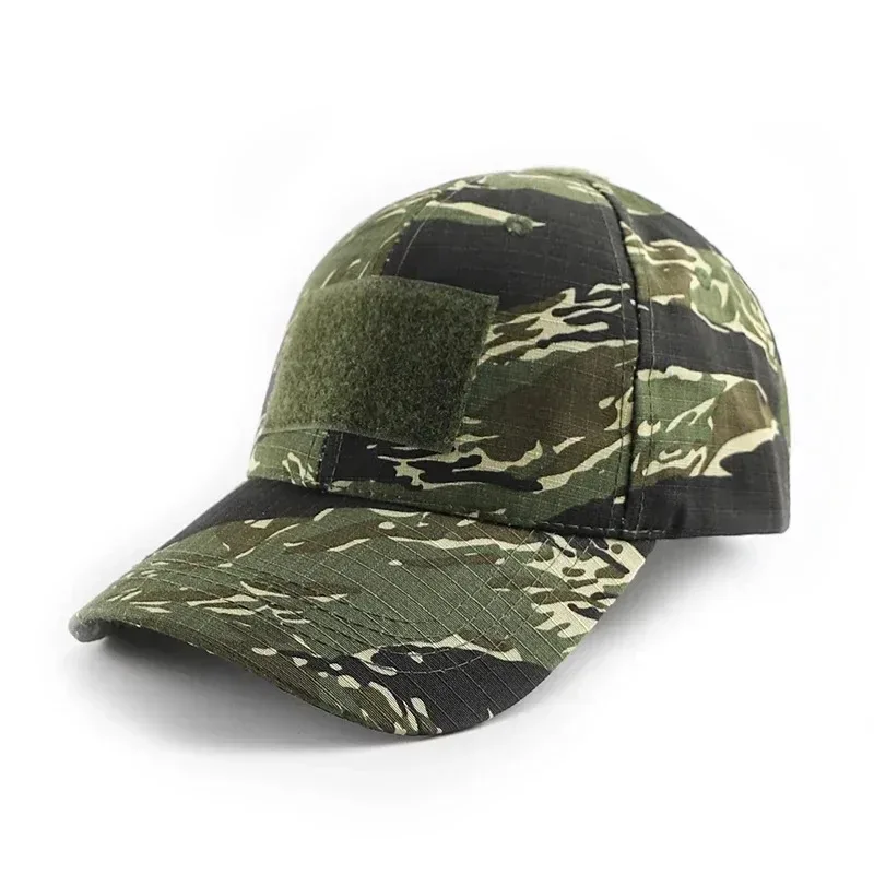 Desert Tiger Stripe Camouflage Baseball Cap for Men Hat Hunting Accessories Adjustable