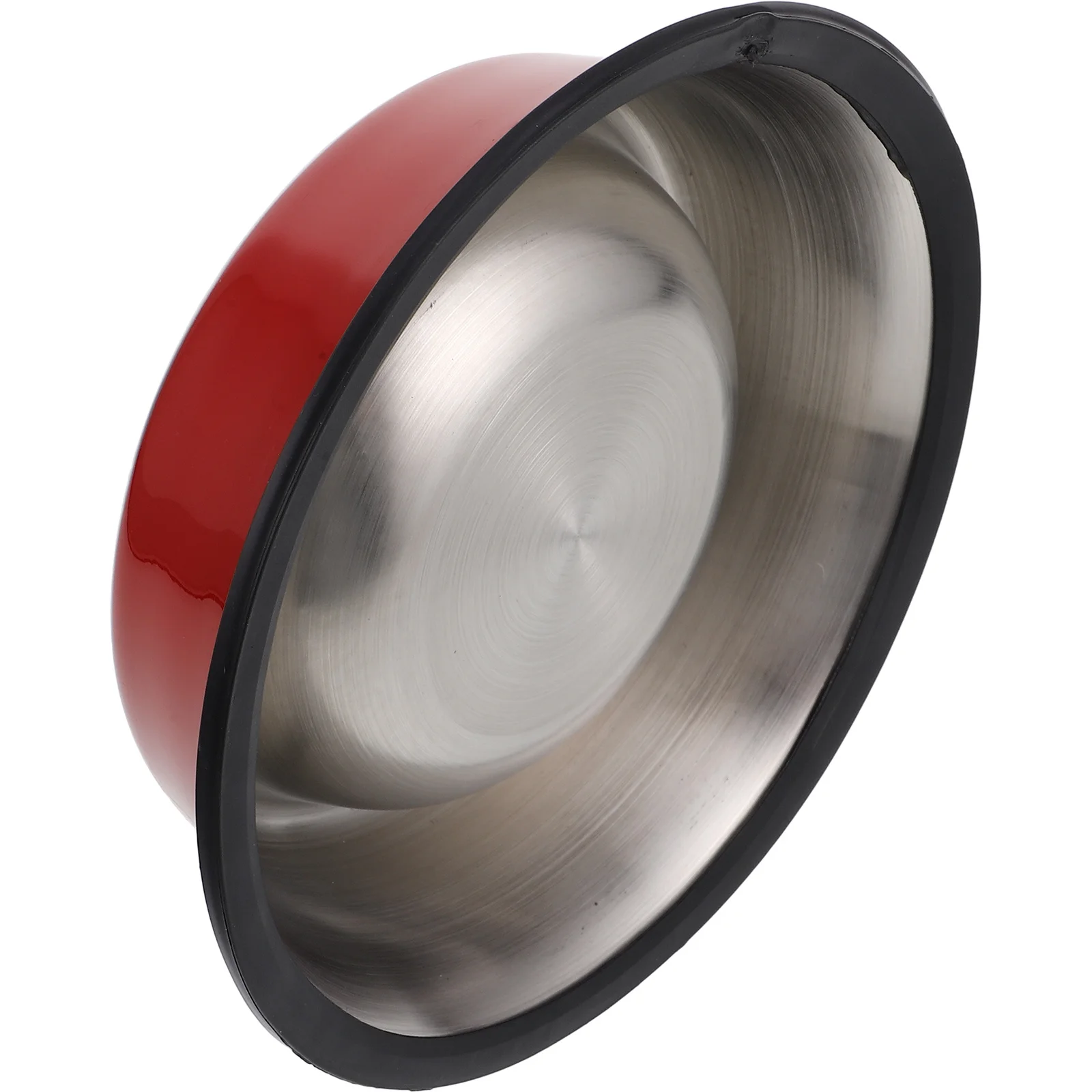 

1pc 18Cm Pet Bowl Stainless Steel Double Feeding Basin Non-Tip Design For Dog Cat Safe Smooth Easy Clean Home Decor Pet Feeder