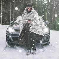 Rhino Rescue Emergency Blanket 1.6*2.1m Space Mylar Thermal for Outdoors, Hiking, Survival Blanket 10PC 2
