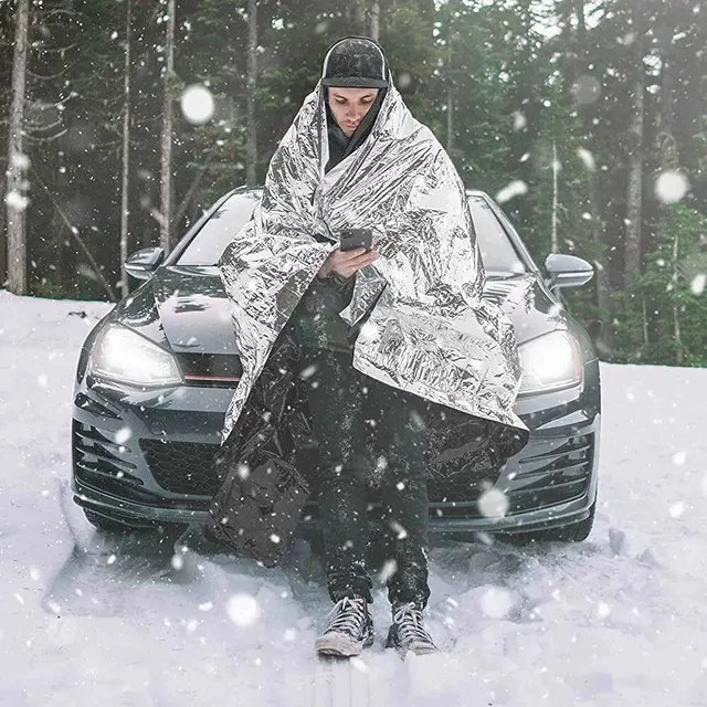 Rhino Rescue Emergency Blanket 1.6*2.1m Space Mylar Thermal for Outdoors, Hiking, Survival Blanket 10PC 2 Rhino Rescue Emergency Blanket 1.6*2.1m Space Mylar Thermal for Outdoors, Hiking, Survival Blanket 10PC 2