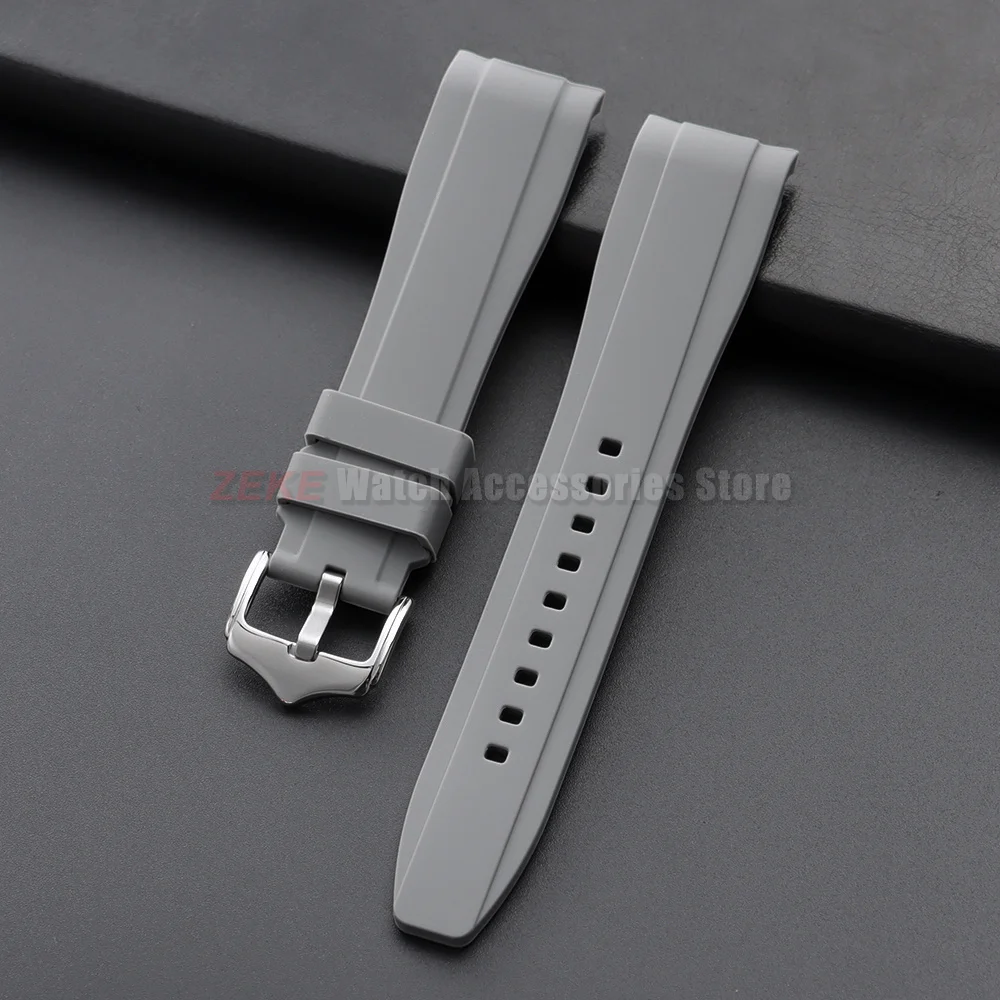 20mm 22mm Gummiarmband für Rolex Gebogenes Silikon-Uhrenarmband für Swatch Universelles Sportliches Wasserdichtes Armband für Männer und Frauen – Detail 18