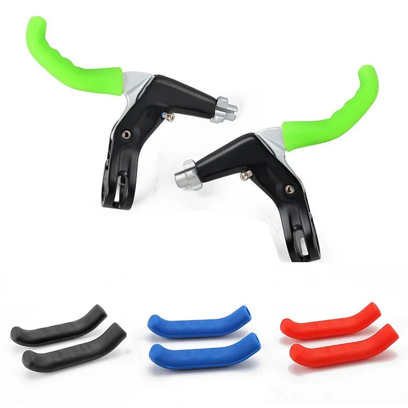 2pcs Bicycle Brake Handle Cover Silicone Sleeve MTB Road Bike Cycling Brake Lever Protector Cover Mountain Bike BrakeAccessories