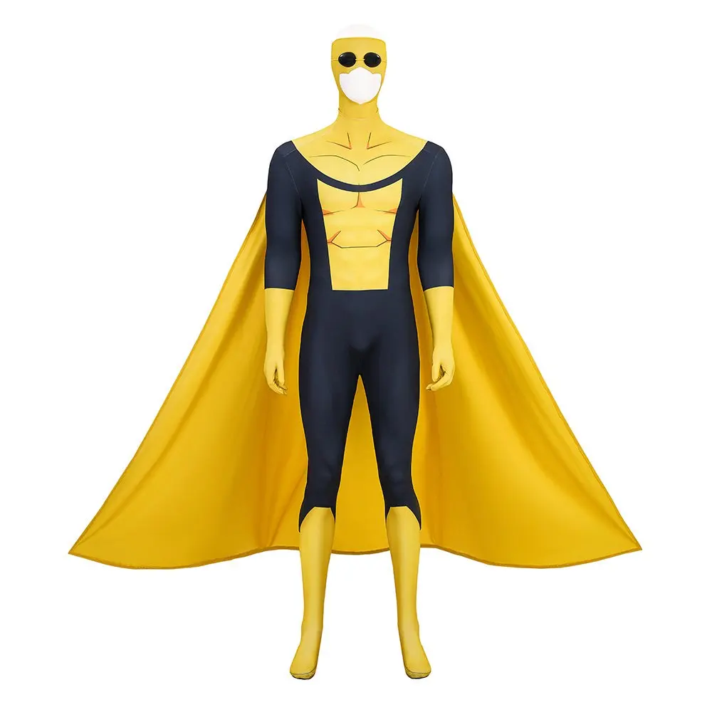Mark Grayson Cosplay Costume Invincible Jumpsuit Mask Men Halloween Carnival Party Clothing