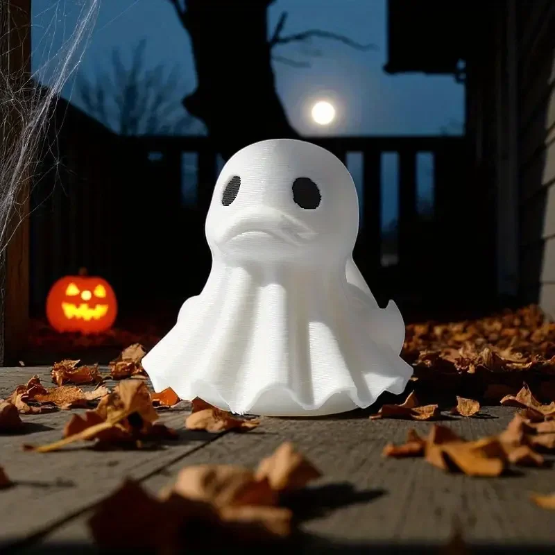 3D Printed Halloween Ghost Duck Statue, Ghost Scary Duck Decoration, Wizard Duck Decorative Ornament, Gothic Style Design, Cute Desktop Ornament, Car Ornament, Party Table Centerpiece, Suitable for Desktop, Car and Home Halloween Decoration, Holiday Gifts and Party Favors