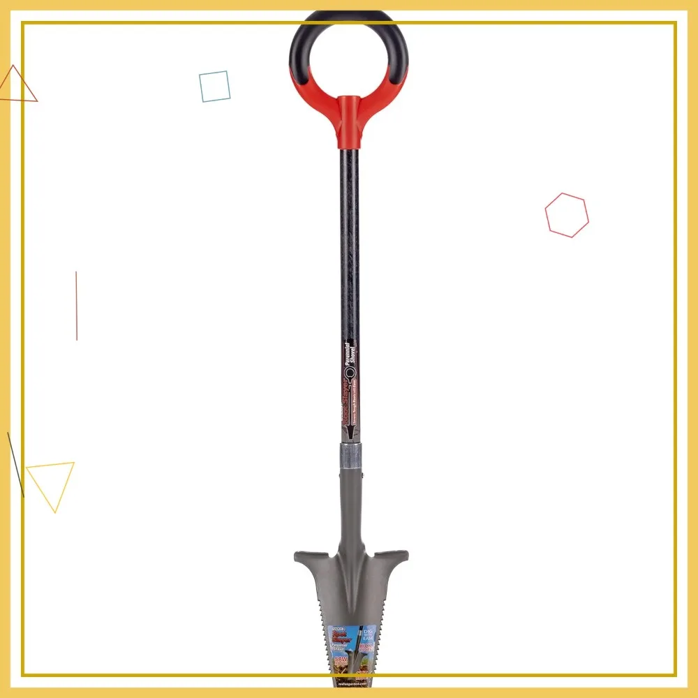 

Профессиональная лопата для резки корней с эргономичной ручкой — сверхмощный садовый инструмент для прочной почвы и сода