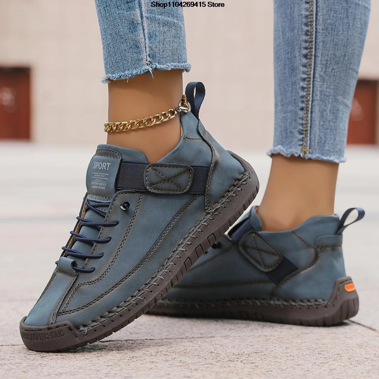 Nuove Scarpe in Pelle Cucite a - Women'S Shoes Hands Free recensione e prezzo