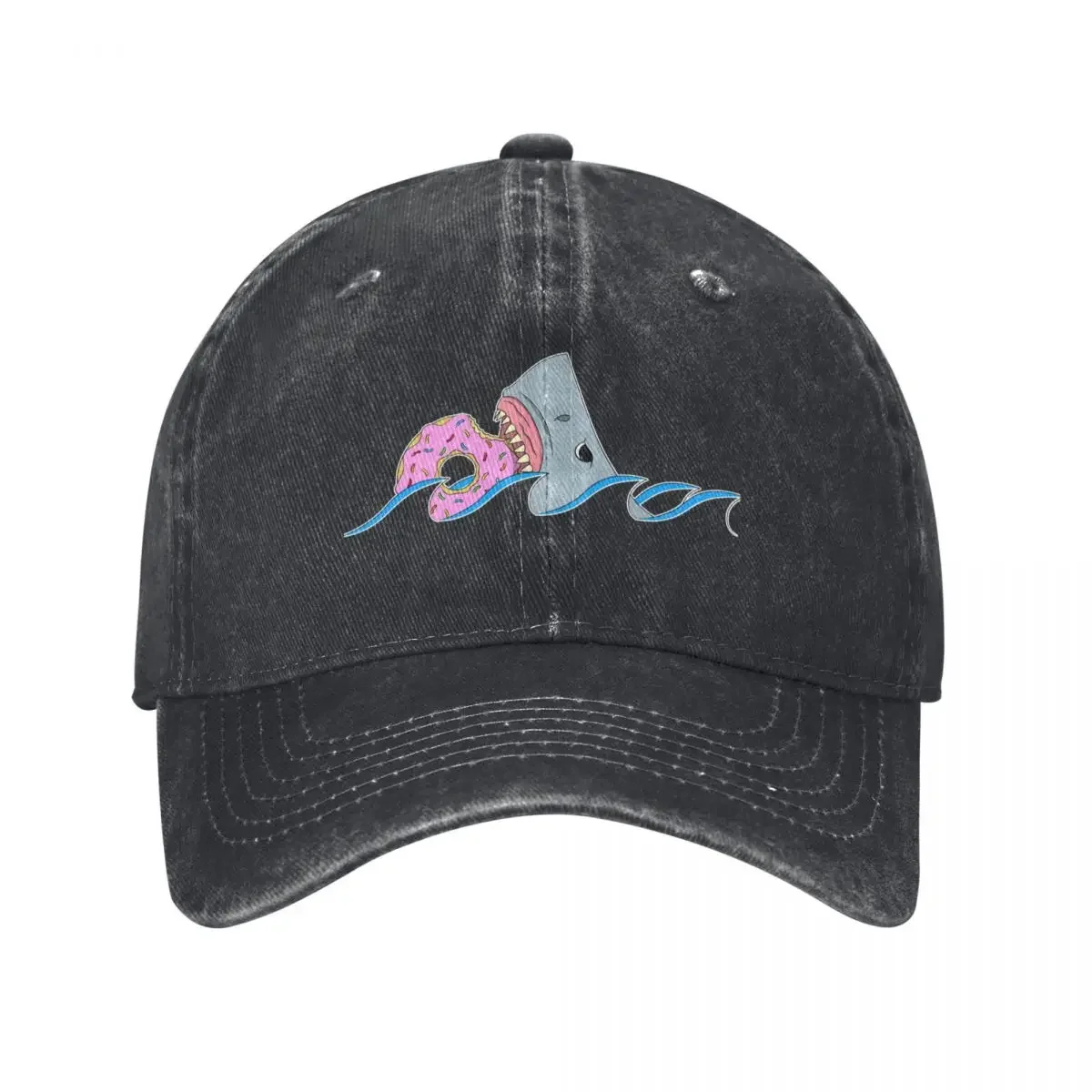 I eat what I want | Great White Shark eating a donut Baseball Cap New In The Hat Sports Cap Luxury Woman Men's