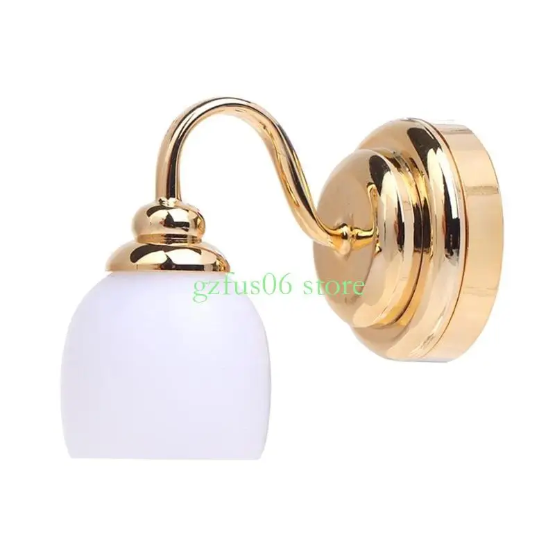 

D5QF LED Wall Sconce 1/12 Scale Miniature Lighting for Dollhouses Bedroom Display Dollhouses Decorative Furniture Wall Lamp