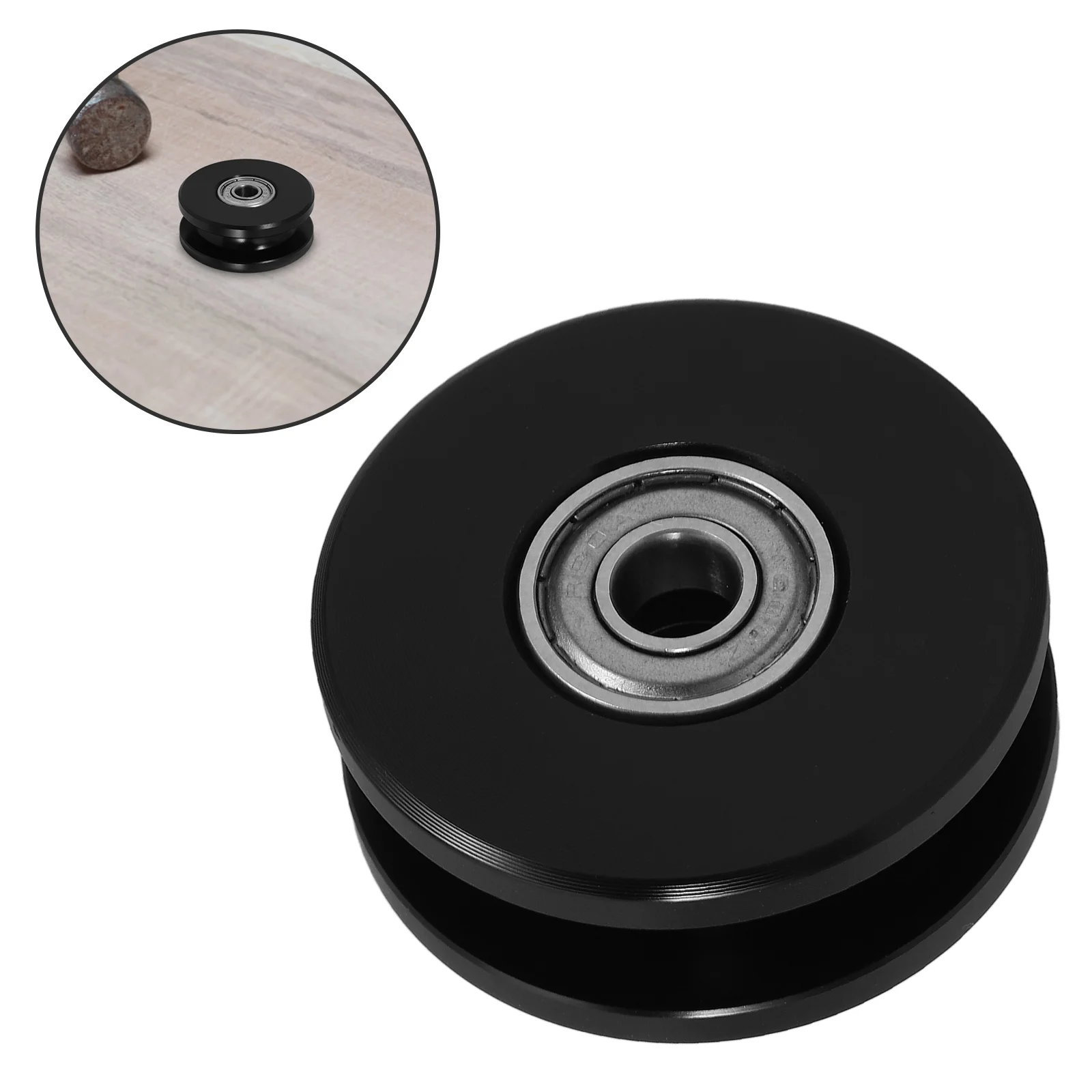 Fitness Equipment Pulley Pulleys for Gym Replaceable Wheel Sheave Rowing Machine Parts Black Home Replacement System