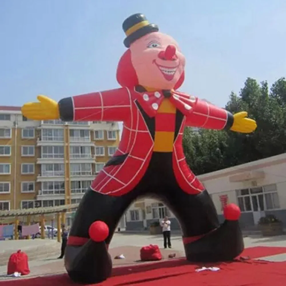 5m standing decorative product cartoon giant inflatable clown mascot for display